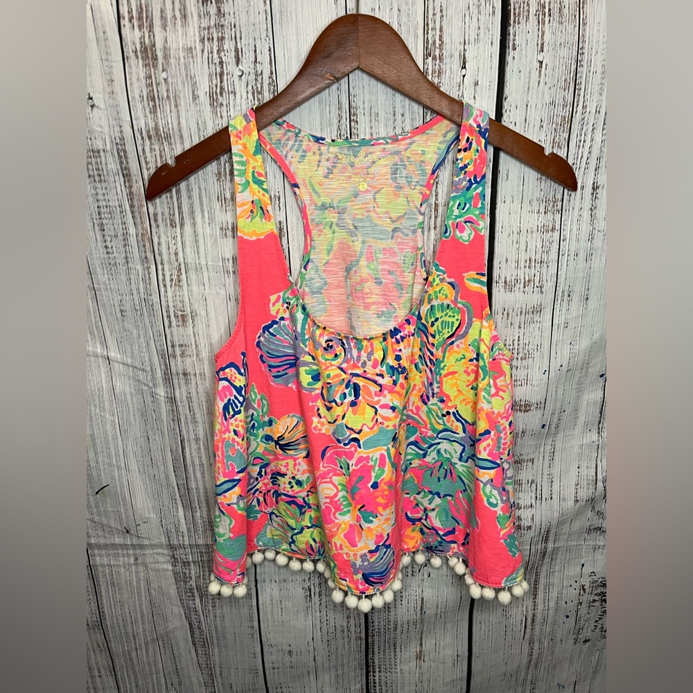 Lilly Pulitzer Shirley Top Coral Reef Multicolored Small